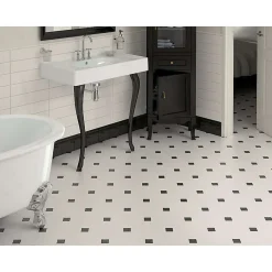 Cabochon sol / mur uni noir brillant 4,6x4,6 cm TACO OCTAGONNEGRO-Aelle Carrelage