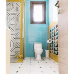 Eiffel art construction Cabochon sol / mur uni rose 4x4 cm VODEVIL TACO DOME PINK (vendu par boite de 100 pièces)