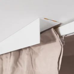 Cache de tringle à rideau  PVC 30x30mm, 2m, installation de la bande lumineuse LED, blanc-Quest Clearance