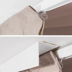 Cache de tringle à rideau  PVC 30x30mm, 2m, installation de la bande lumineuse LED, blanc-Quest Clearance