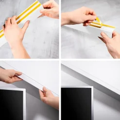 Cache de tringle à rideau  PVC 30x30mm, 2m, installation de la bande lumineuse LED, blanc-Quest Clearance