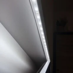 Cache de tringle à rideau  PVC 30x30mm, 2m, installation de la bande lumineuse LED, blanc-Quest Clearance