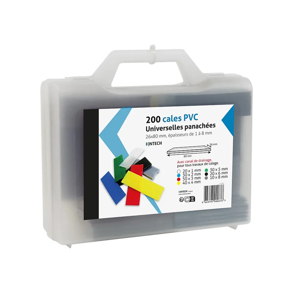 Acbat Cale PVC universelle panachée 26 x 80 mm vendue par 200 pièces