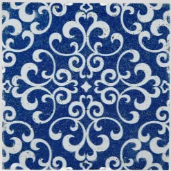 CARREAU BAROQUE BLEU 1 PIÈCE 10 x 10 CM CASA LINEA-Casa Linéa New