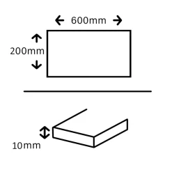 GoodHome Carreau en travertin sol et mur L.60 x l.20 cm x ép.10 mm, Travertino