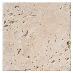 Carreau en travertin sol et mur L.10 x l.10 cm x ép.10 mm, Travertino-GoodHome New