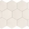 Carreau Hexagonal Effet Ciment. Grès Cérame Sol et Mur. Custom Ivoire 14x16cm-Lux Mosaic Hot
