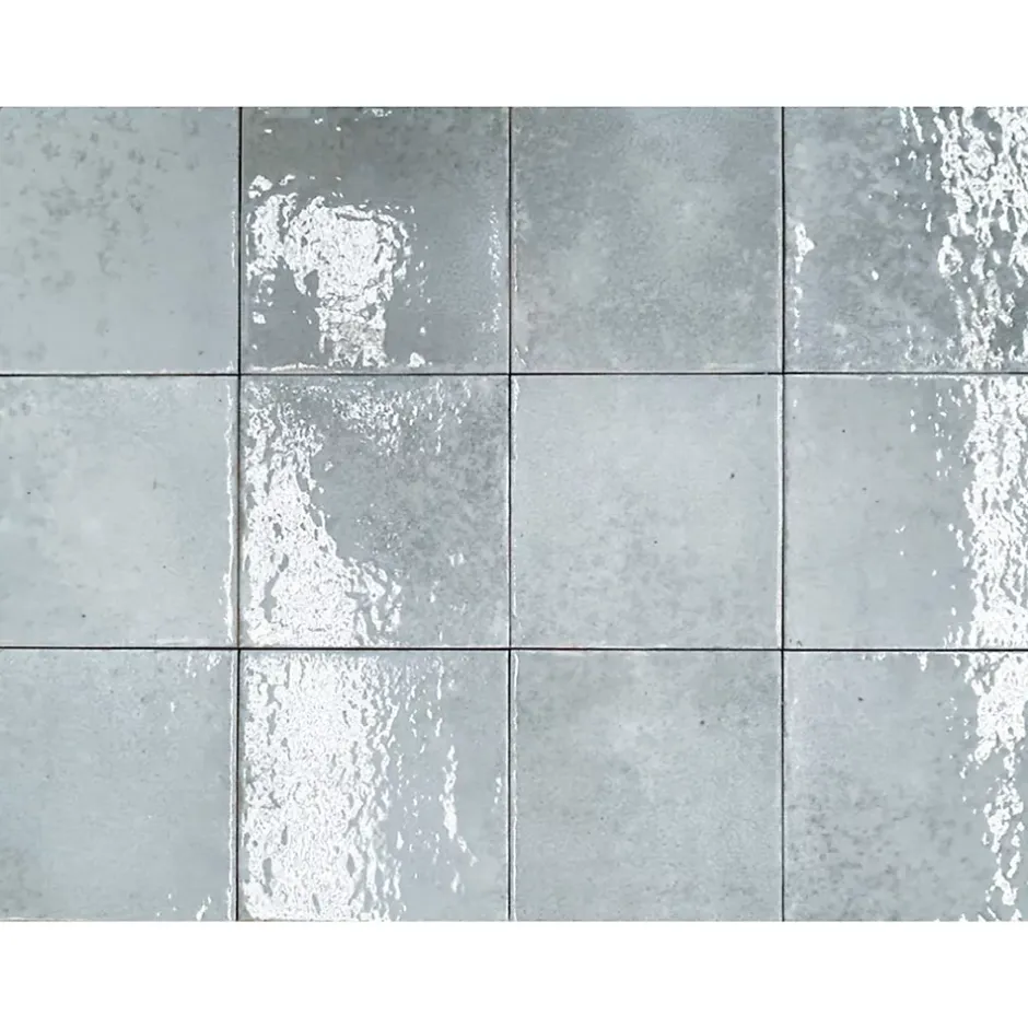 Carreau Mural Intérieur/Extérieur Brillant. Nissel Gris 12x12 cm-Lux Mosaic Clearance