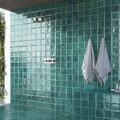 Carreau Mural Intérieur/Extérieur Brillant. Nissel Émeraude 12x12 cm-Lux Mosaic Best