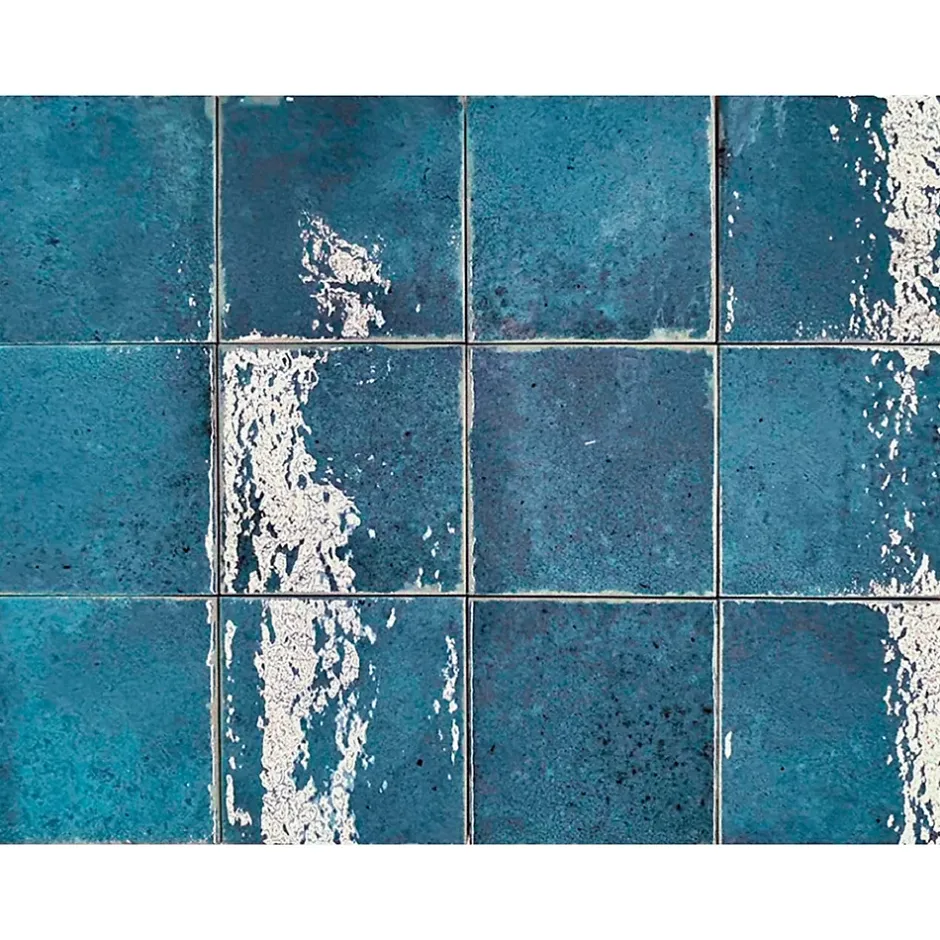 Lux Mosaic Carreau Mural Intérieur/Extérieur Brillant. Nissel Bleu 12x12 cm