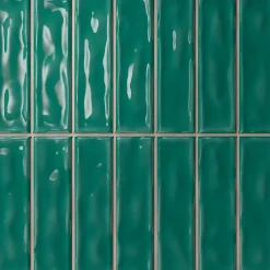 Carreau Pré-découpé Effet Mosaïque. Série Stick Émeraude 20x20 cm-Lux Mosaic Online