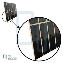 Lux Mosaic Carreau Pré-découpé Effet Mosaïque. Série Stick Noir 20x20 cm
