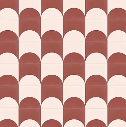 Carreaux de ciment véritable - Duo Dune - Marron & Ecru- 20x20 --Hendaya Sale