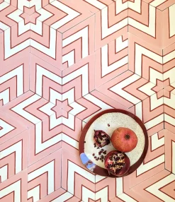 Carreaux de ciment véritable - Desert Rose - Pink-Hendaya Hot
