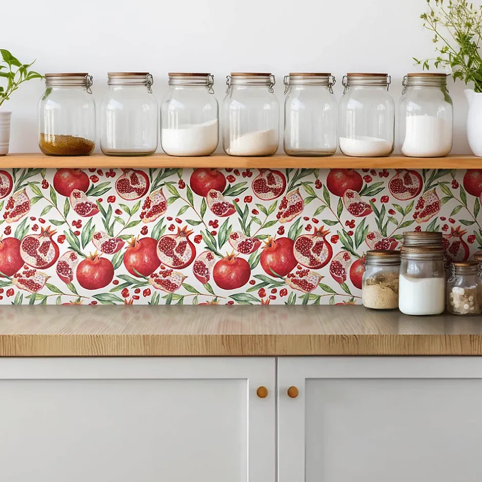 Tulup Carreaux vinyle 30x30 cm fruit de grenade 9 pcs