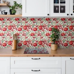 Tulup Carreaux vinyle 30x30 cm fruit de grenade 9 pcs