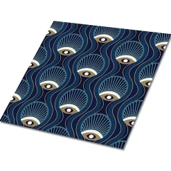 Tulup Carreaux vinyle 30x30 cm Yeux vintage 9 pcs