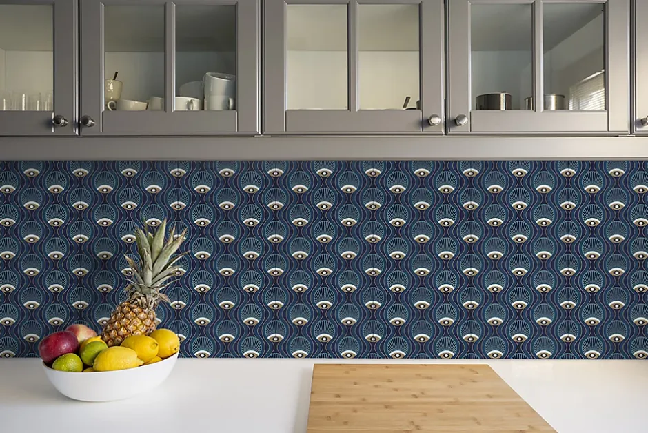 Tulup Carreaux vinyle 30x30 cm Yeux vintage 9 pcs