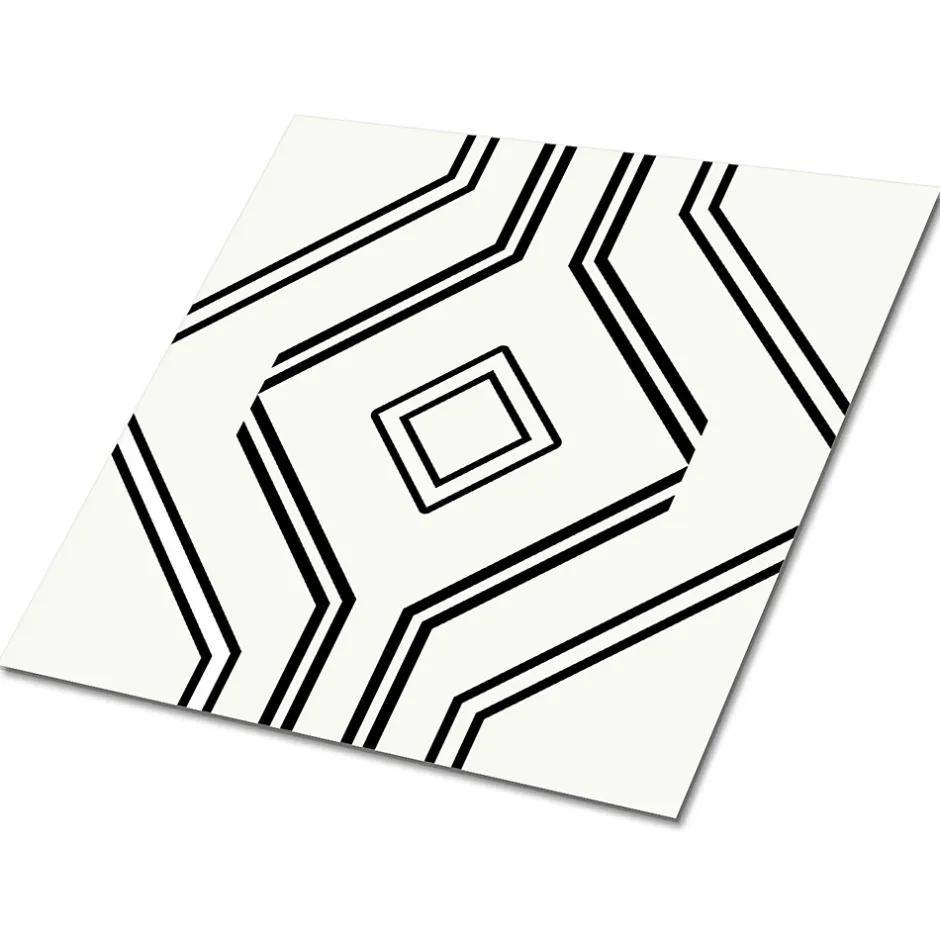 Tulup Carreaux vinyle 30x30 cm Traits géométriques 9 pcs