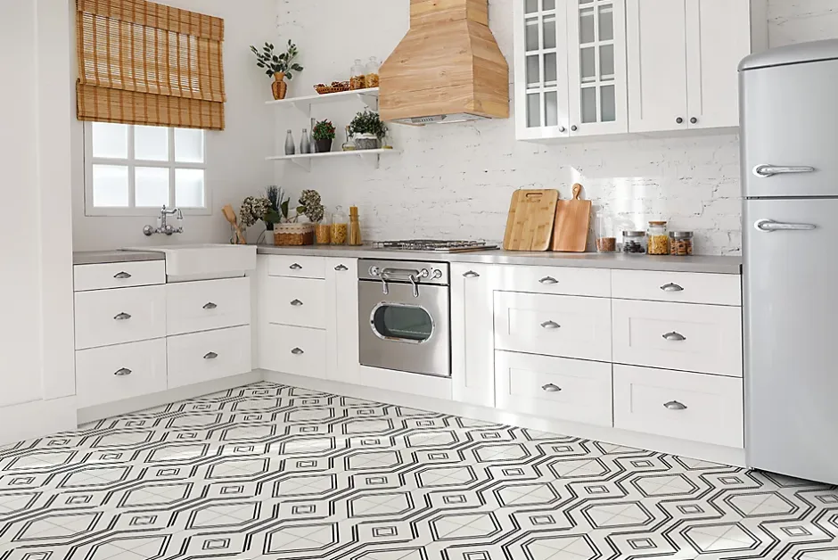 Tulup Carreaux vinyle 30x30 cm Traits géométriques 9 pcs