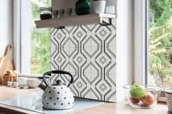 Tulup Carreaux vinyle 30x30 cm Traits géométriques 9 pcs