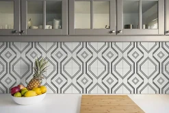 Tulup Carreaux vinyle 30x30 cm Traits géométriques 9 pcs