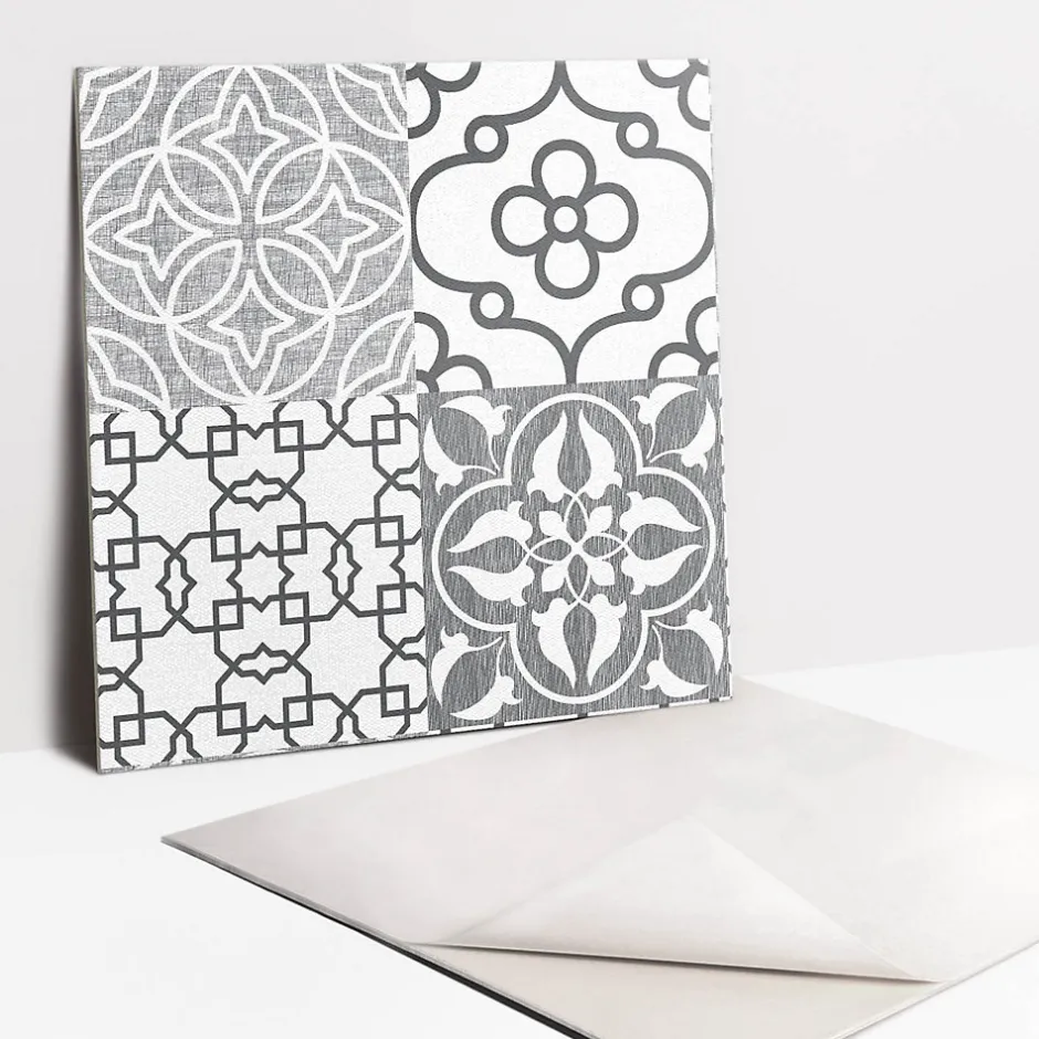 Tulup Carreaux vinyle 30x30 cm Carreaux à motifs portugais 9 pcs