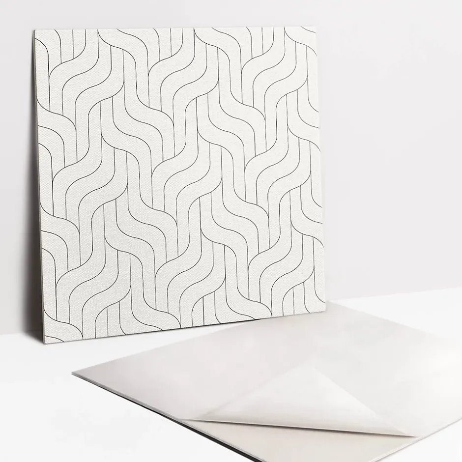 Carreaux vinyle 30x30 cm Lignes régulières 9 pcs-Tulup Best