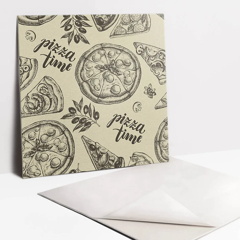 Carreaux vinyle 30x30 cm Thèmes de pizza 9 pcs-Tulup