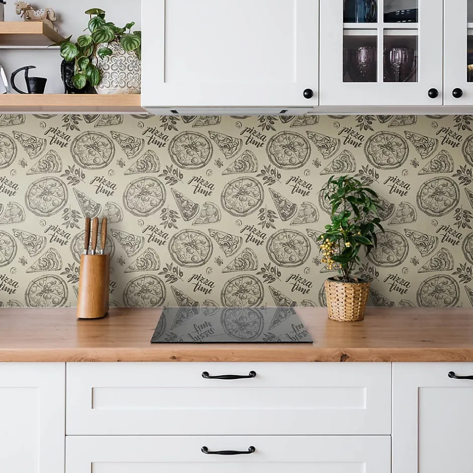 Carreaux vinyle 30x30 cm Thèmes de pizza 9 pcs-Tulup