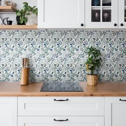 Tulup Carreaux vinyle 30x30 cm brindilles et feuilles 9 pcs