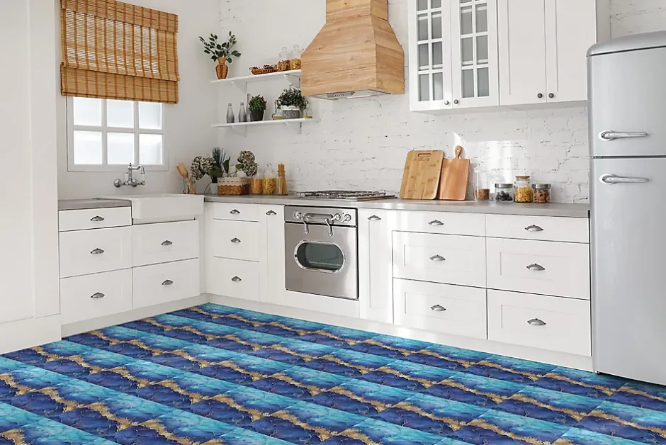 Carreaux vinyle 30x30 cm Lac de marbre 9 pcs-Tulup Hot