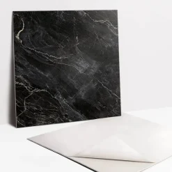 Tulup Carreaux vinyle 30x30 cm marbre foncé 9 pcs