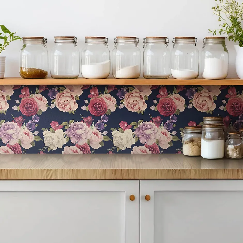 Carreaux vinyle 30x30 cm Fleurs de roses colorées 9 pcs-Tulup