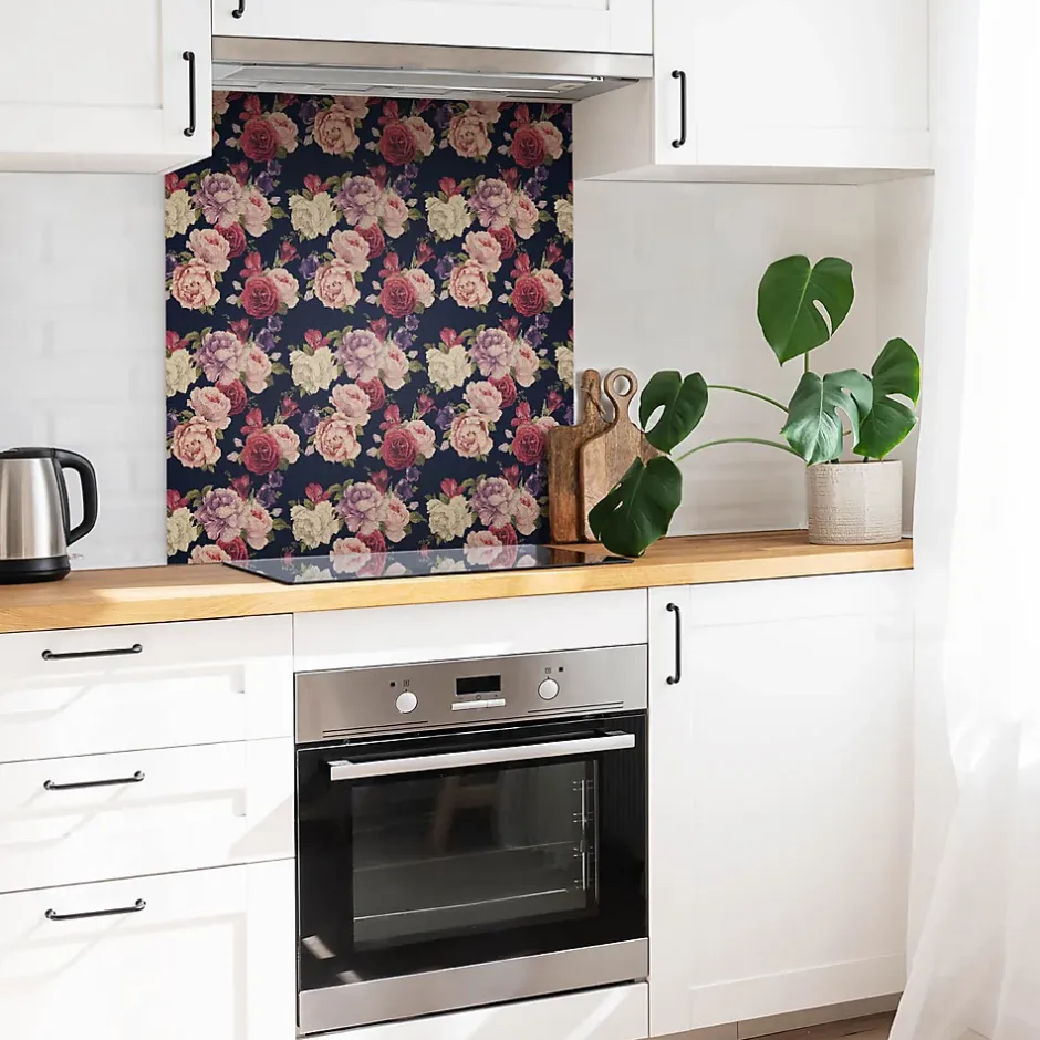 Carreaux vinyle 30x30 cm Fleurs de roses colorées 9 pcs-Tulup