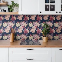 Carreaux vinyle 30x30 cm Fleurs de roses colorées 9 pcs-Tulup