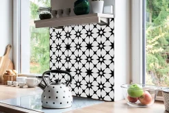 Carreaux vinyle 30x30 cm Géométrie en étoile 9 pcs-Tulup New