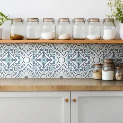 Tulup Carreaux vinyle 30x30 cm tuile portugaise 9 pcs