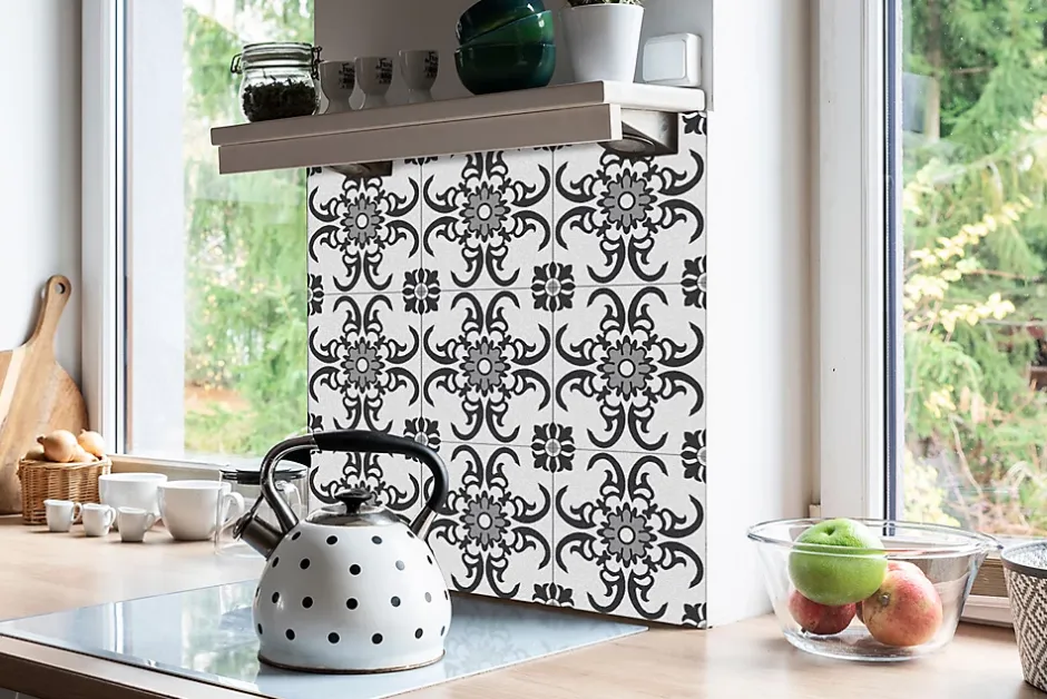 Tulup Carreaux vinyle 30x30 cm Décoration arabe 9 pcs