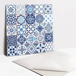 Tulup Carreaux vinyle 30x30 cm Mosaïque décorative 9 pcs