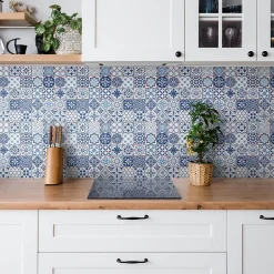 Tulup Carreaux vinyle 30x30 cm Mosaïque décorative 9 pcs