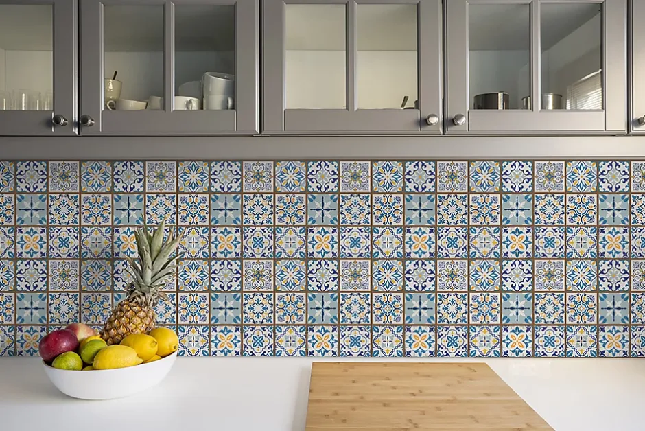 Carreaux vinyle 30x30 cm Patchwork arabe 9 pcs-Tulup Best