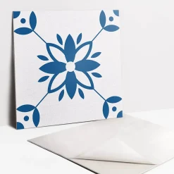 Tulup Carreaux vinyle 30x30 cm Ornement floral 9 pcs