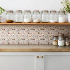 Tulup Carreaux vinyle 30x30 cm Thème du bon appétit 9 pcs