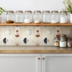 Carreaux vinyle 30x30 cm Formes géométriques bohèmes 9 pcs-Tulup