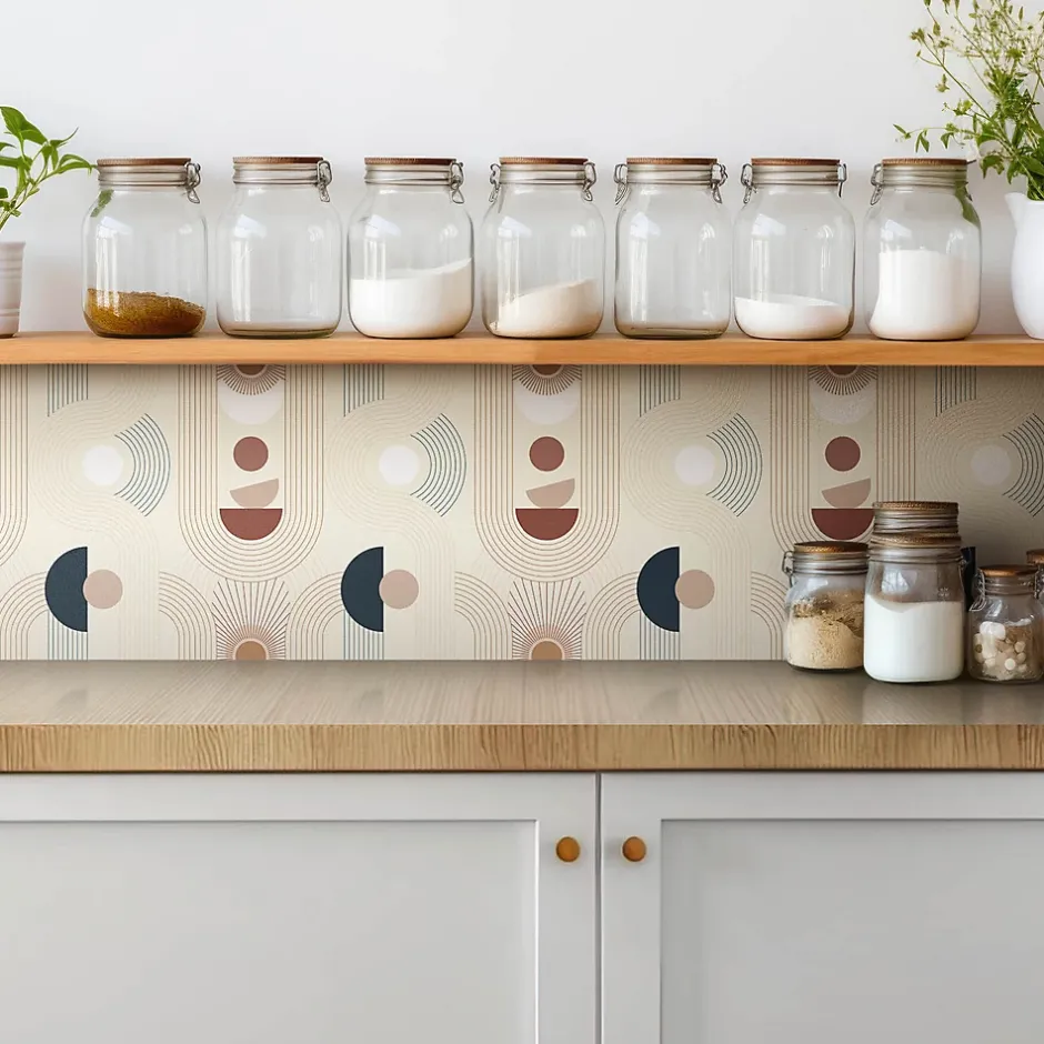 Carreaux vinyle 30x30 cm Formes géométriques bohèmes 9 pcs-Tulup