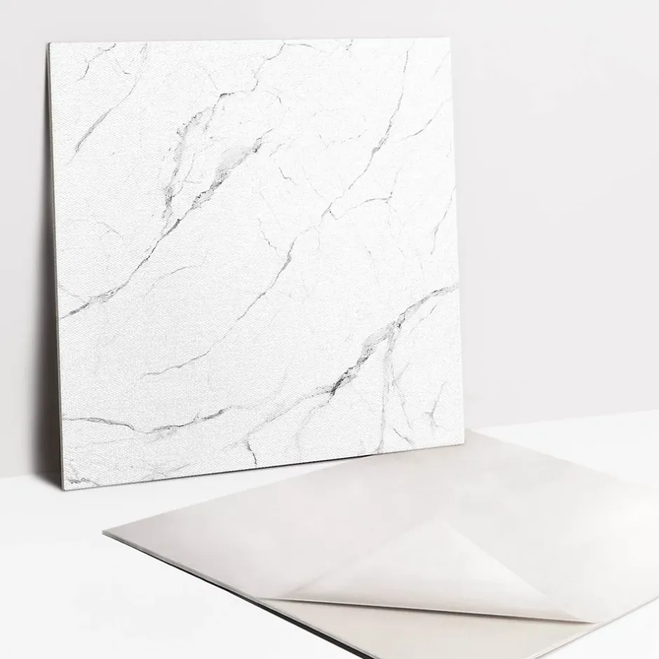 Tulup Carreaux vinyle 30x30 cm Marbre clair 9 pcs