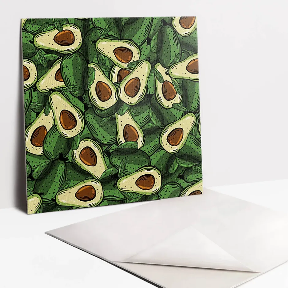 Carreaux vinyle 30x30 cm avocat vert 9 pcs-Tulup Hot
