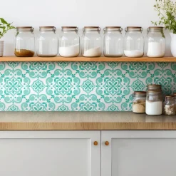 Tulup Carreaux vinyle 30x30 cm Formes décoratives 9 pcs