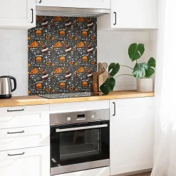 Carreaux vinyle 30x30 cm Dessin animé de restauration rapide 9 pcs-Tulup